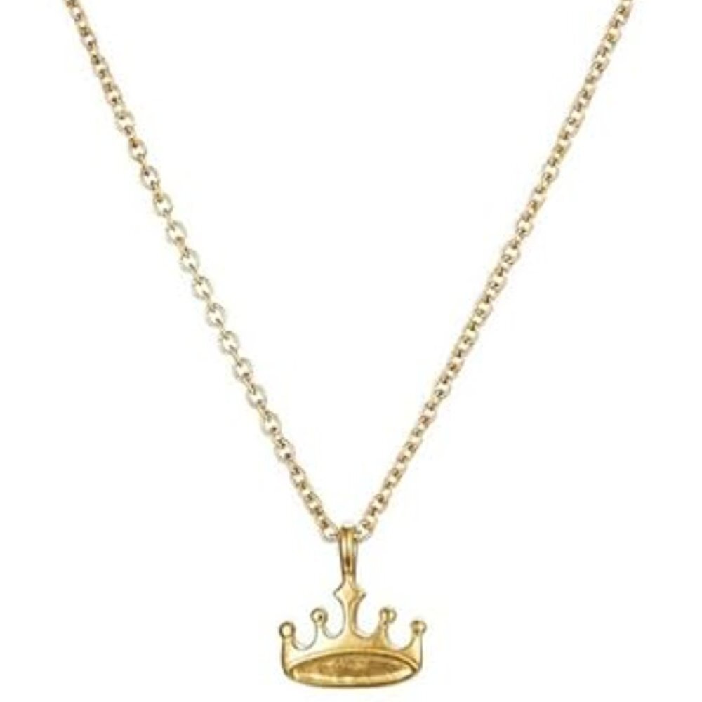 Dogeared Good Vibes Only, Gold Crown Pendent Necklace  - NEW - Picture 3 of 4